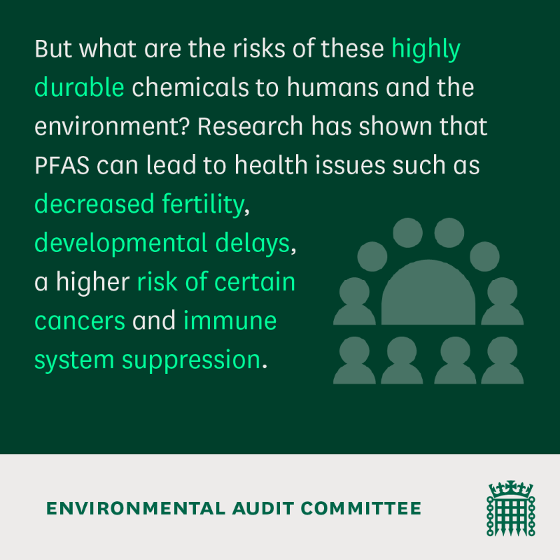 CommonsEAC's tweet photo. We've launched an inquiry into addressing the risks from Perfluoroalkyl and Polyfluoroalkyl Substances (PFAS) 👇