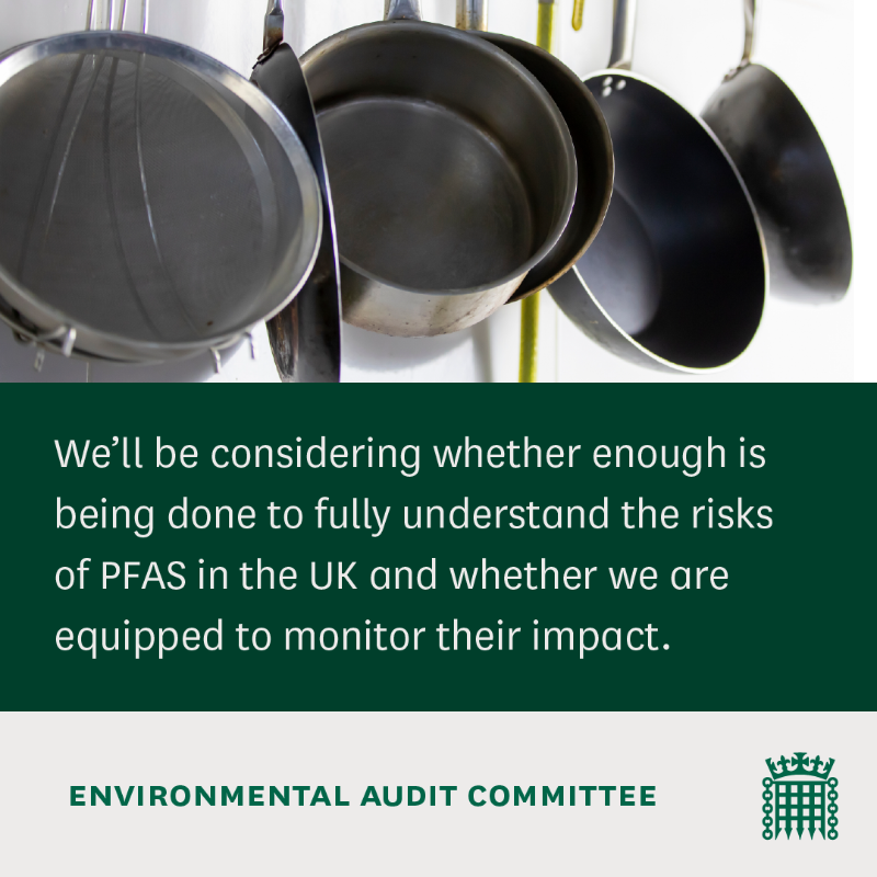 CommonsEAC's tweet photo. We've launched an inquiry into addressing the risks from Perfluoroalkyl and Polyfluoroalkyl Substances (PFAS) 👇