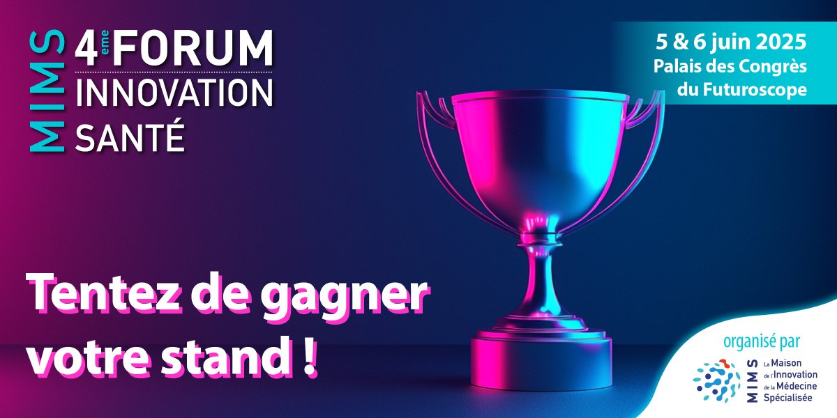🚨 CONCOURS STARTUP 🚨
🎁 Gagnez un stand gratuit au #ForumInnovationSanté2025 (5 &amp; 6 juin, Futuroscope) !
📍 Visibilité, pass business, accès Futuroscope &amp; +
👀 Startup santé, e-santé, medtech ?
👉 Participez sur LinkedIn 
#MIMS #medtech #startup