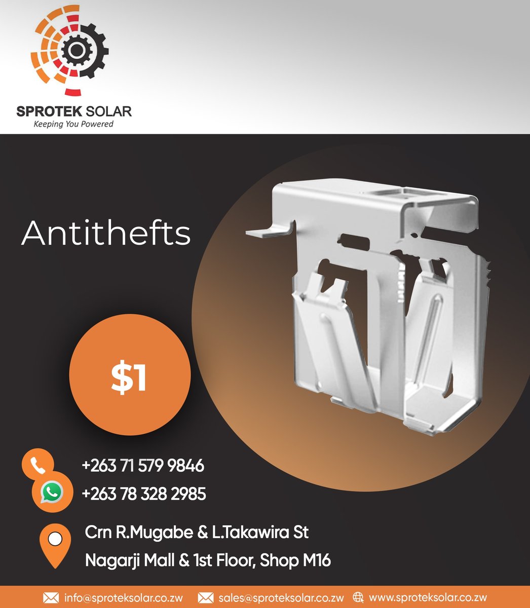 SprotekSolar's tweet image. Keep your solar panels safe from theft with Antithefts. Ensure a secure attachment and peace of mind. #SolarSecurity