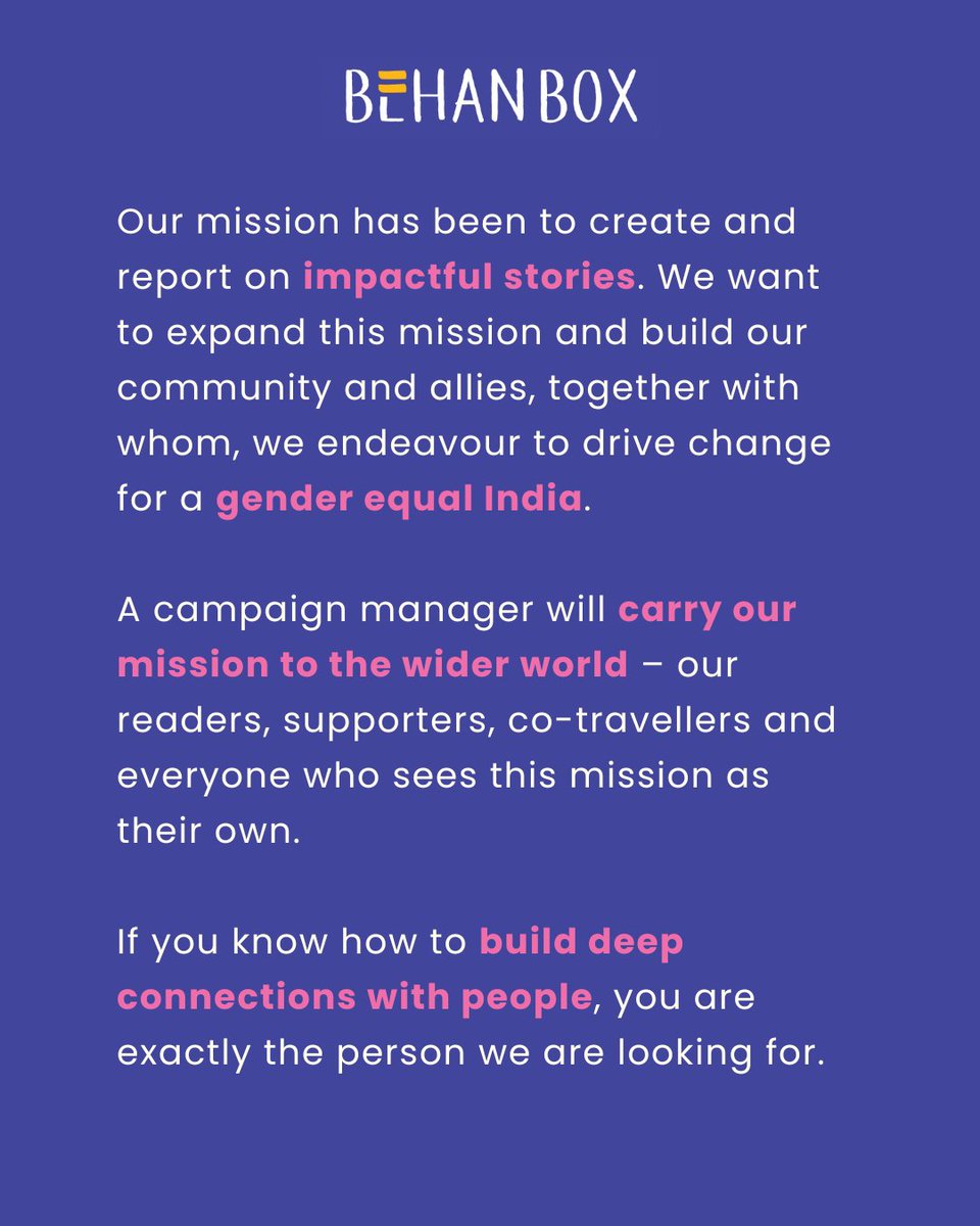 BehanBox's tweet photo. WE ARE HIRING!

After 5 years of producing impactful reportage, we are expanding our mission-- to drive change together with allies.

Come help us drive this change. We are a small women-led newsroom that records critical stories of our times

Deets here: https://t.co/5dt440EF8j https://t.co/O9K0Mp3wcL