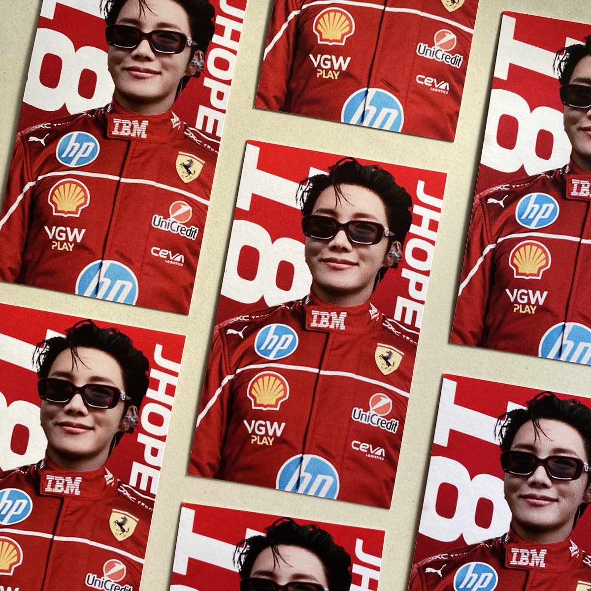parkabby95's tweet photo. Paddock Club exclusive driver cards are here!! 

“Hello I’m Jung Hoseok, Scuderia Ferrari Formula One race car driver”

🏁 JH 18 - Fastest Lap 
🏎️ MOA Arena Circuit 

Like, &amp; rt + show stream proof
Strictly 1:1 — limited qty

#HOPE_ON_THE_STAGE_TOUR_Manila https://t.co/uA9D8uREVK