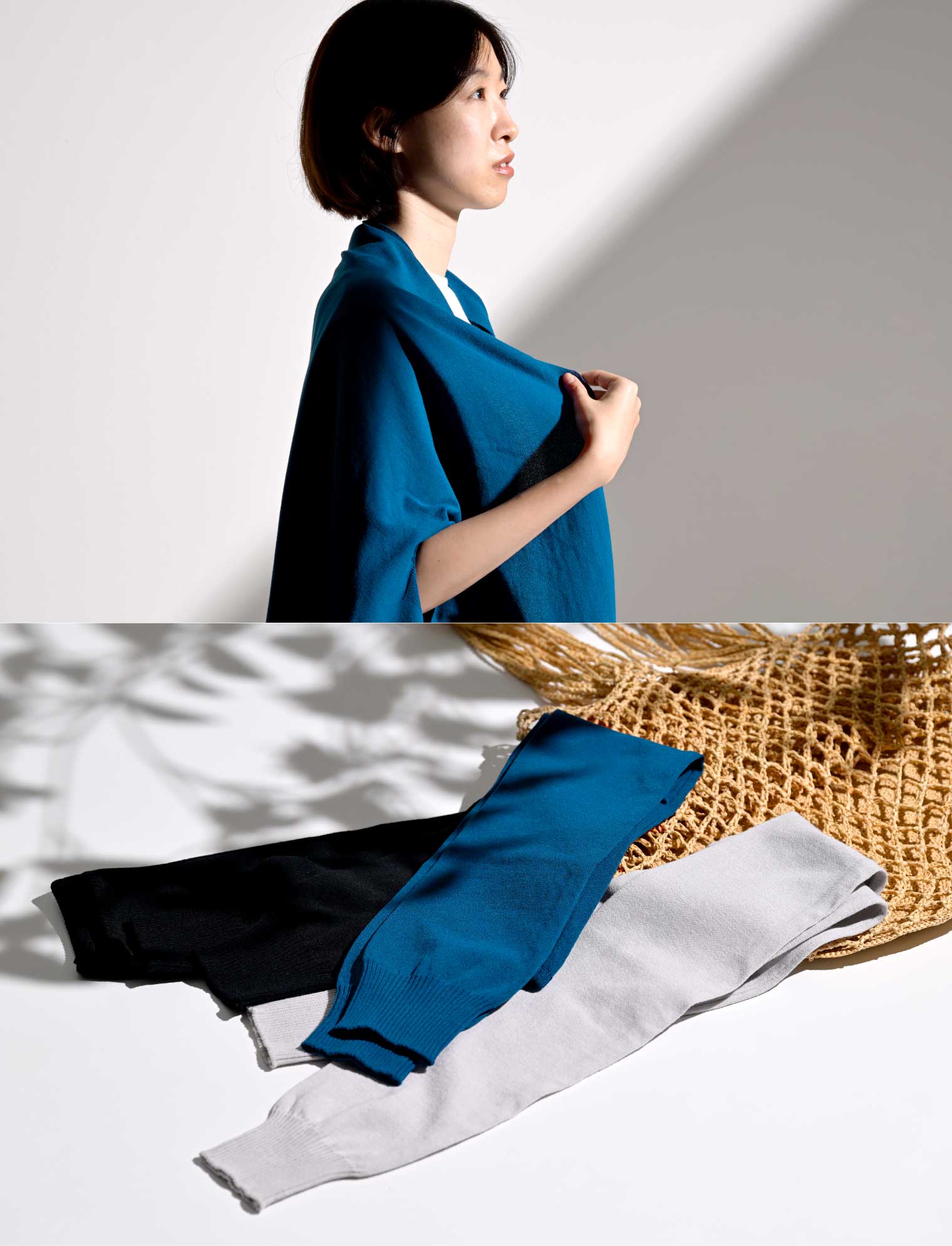 新品】五泉ニット mino ミノ サイフク ショール＆アーム