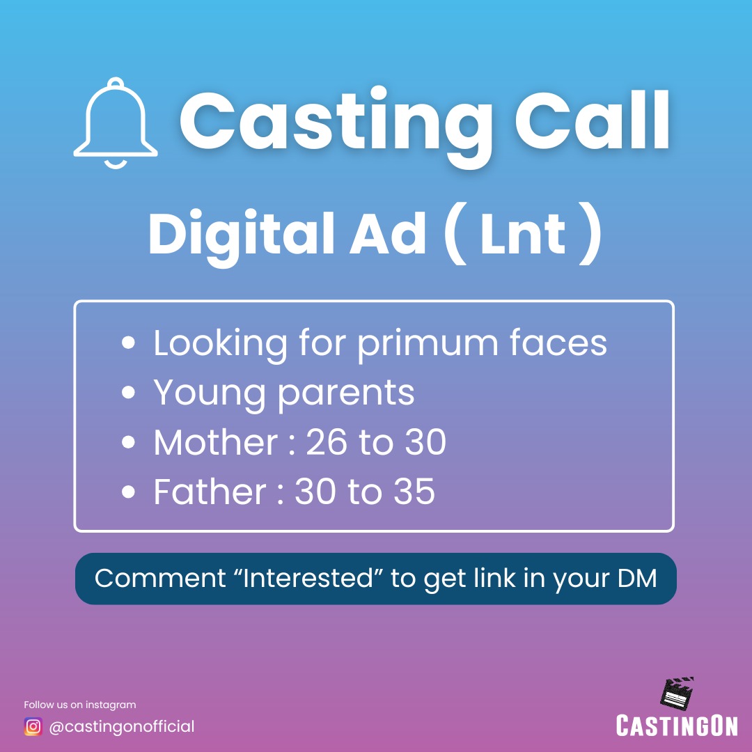 CastingOnX's tweet photo. ๐ฌ #CastingCall for Feature Roles!
If interested, please send your profile ASAP!
Explore all the details on our app.
.
โจ Get access to the latest auditions for #movies, #ads, and #OTT projects from top production houses! ๐ฅ
#Installnow
Playstore - https://t.co/jJTqkGRVn6 https://t.co/Dv5xLsYKAQ