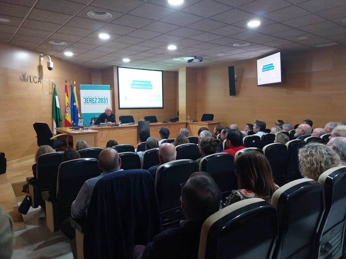 Jerez_2031's tweet image. Imanol Galdós expuso las claves y el programa cultural de San Sebastián  2016 desde “la escucha activa” / Imanol Galdós presented the key elements and cultural program of San Sebastián's bid for European Capital of Culture 2016, using "active listening" as a starting point.