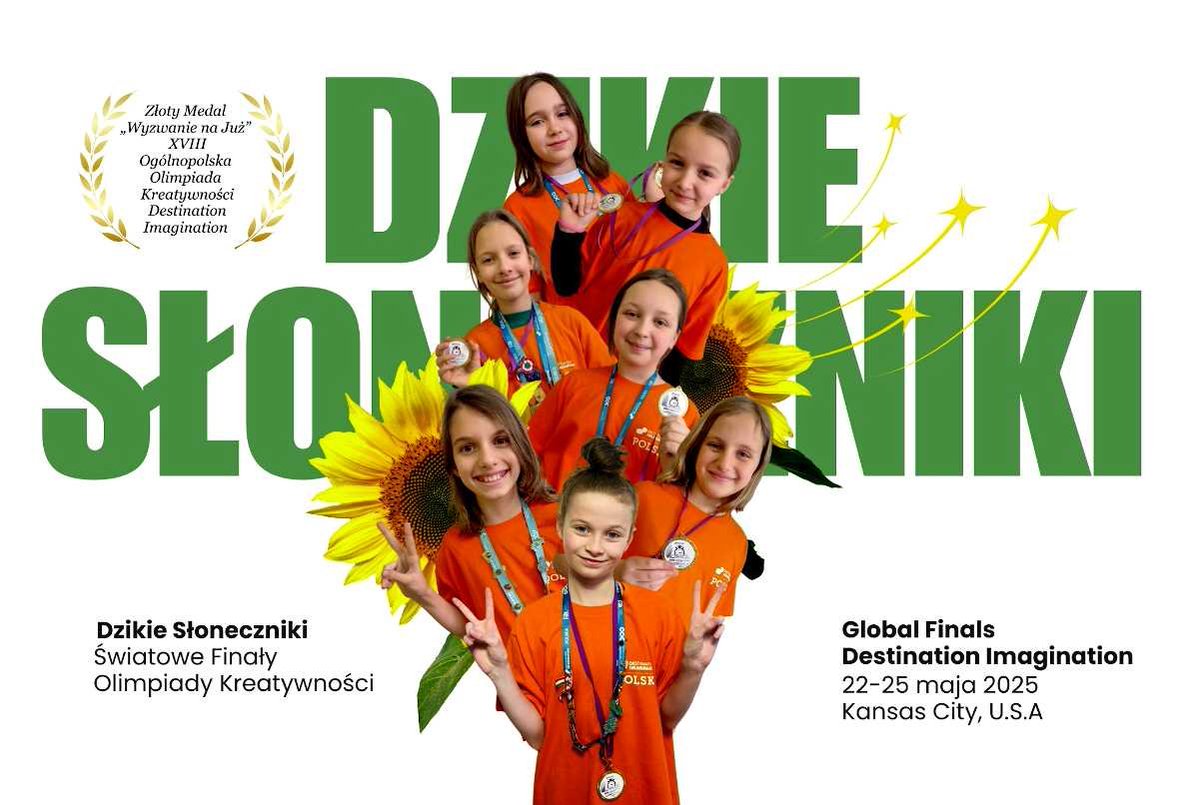 wwwwarszawapl's tweet photo. Dzikie Słoneczniki, czyli grupa czwartoklasistek z warszawskiej Społecznej Szkoły Podstawowej, awansowały do finału Olimpiady Kreatywności Destination Imagination w Stanach Zjednoczonych.

https://t.co/ZyPUKgifZv

#DzikieSłoneczniki #Kreatywność #Warszawa #Mazowsze #Polska https://t.co/FsxvMzfSFp