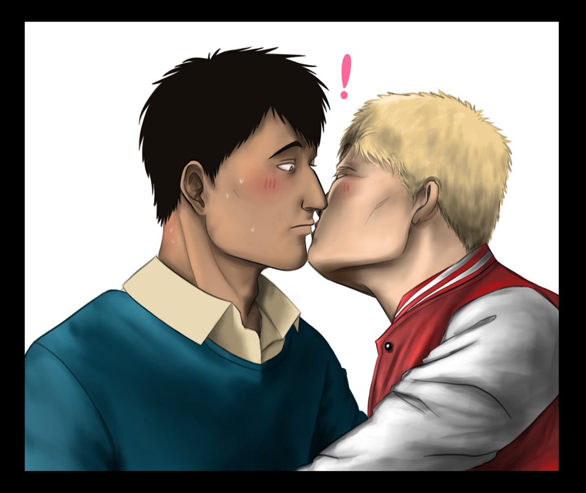 hercoal's tweet photo. day 6: shy/awkward kiss/modern AU kiss

#ReibertKissyWeek2025 @ReibertWeek2025 https://t.co/fxWhpKBWJN