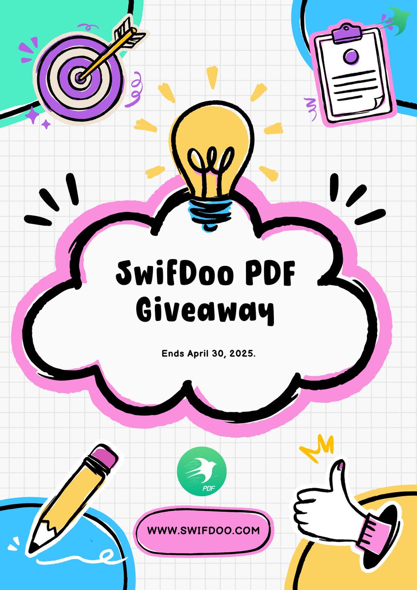 swifdoo's tweet photo. 🎉 #Giveaway Alert! 🎉
Ready to win big? It’s super easy:
✅ Follow @swifdoo
✅ Share this post &amp; tag 5 friends 🔄
🎁 Prizes:
🏆 $10 Amazon Voucher
🏆 SwifDoo PDF PRO license
📅 Ends April 30 — don’t miss out!
Good luck, everyone! 🍀
#Giveaway #SwifDooPDF #PDFEditor #Contest #Win https://t.co/lJuvuMJgA7