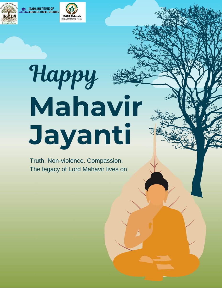🌟Truth ✨Non-Violence ✌️ Compassion ❤️
On this holy day of #MahavirJayanti, let’s honor the timeless teachings of Lord Mahavir 🕊️
Spread 🌈 peace, 💖 love &amp; 🧘wisdom wherever you go.
Happy Mahavir Jayanti! 🙏🪔🌼
#Ahimsa #Jainism #SpiritualWisdom #PositiveVibes