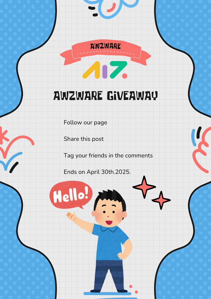 awzware's tweet photo. 🚨 #Giveaway Time! 🎉 
1️⃣ Follow @awzware
2️⃣ RT &amp; tag 5 friends 🔄
You could win:
🎯 $10 #AmazonVoucher
🎯 AWZ Screen Recorder PRO
⏳ Hurry, ends April 30!
Good luck! 🍀
#GiveawayAlerts #awzware #BestScreenRecorder #Contest https://t.co/Kc8Trlp8S8