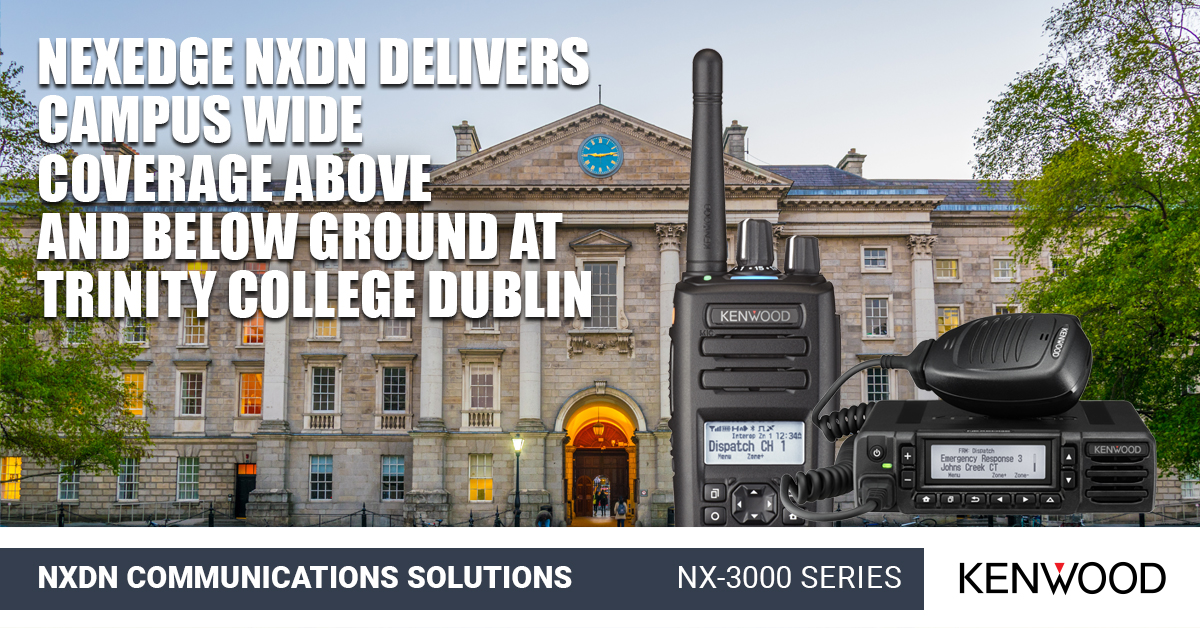 Full site coverage including remote buildings and basement areas three levels
below ground at #TrinityCollegeDublin achieved with a #NEXEDGE #NXDN digital
#radiocommunications system. Case study herehttps://kenwoodcommunications.co.uk/comm/case-studies/digital/trinity_college/