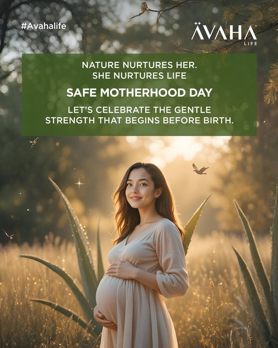 avahalife's tweet photo. This #SafeMotherhoodDay, we celebrate the strength that begins before birth — gentle, healing, and pure like Aloe Vera. 🍃🤱 From skincare to self-care, Aloe soothes and supports — just like a mother’s love. 💚 

#NationalSafeMotherhoodDay #AloeVera #Avahalife #Skincare #Selfcare https://t.co/Lf5wVnS5GV