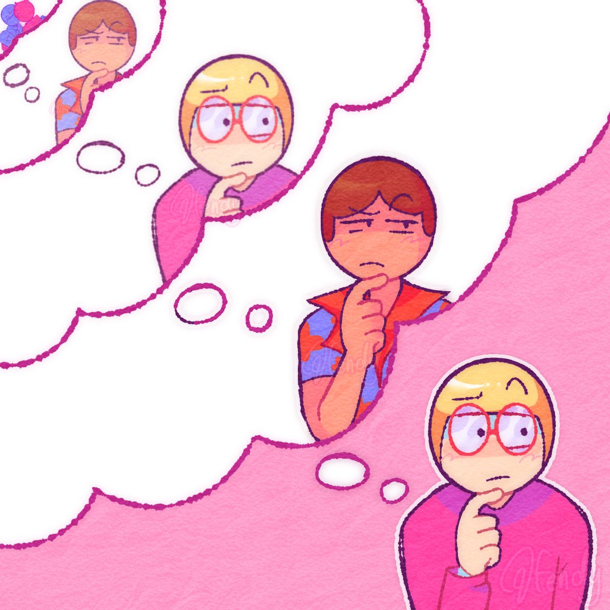 What are they thinking about. #dnb #daveandbambi #daveandbambifanart