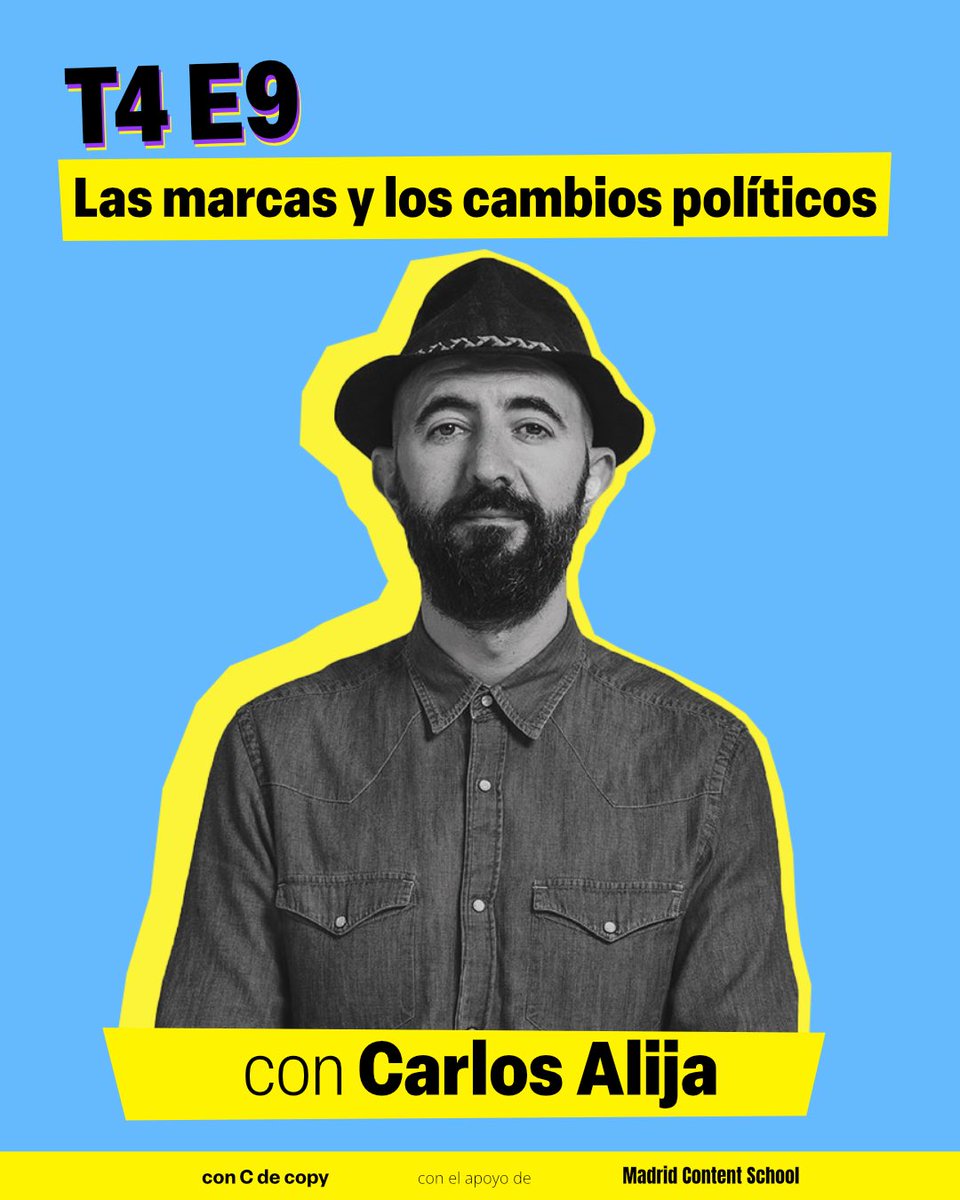 Hablamos con <a href="/CarlosAlija/">Carlos</a> de cómo afecta la política y los cambios ideológicos al rumbo y al propósito de las marcas.

👇 Escúchalo aquí 👇

Spotify: open.spotify.com/episode/3mXmFP…

Apple Podcasts: apple.co/3EnvVrh

YouTube: youtu.be/VYkIuL6o17s