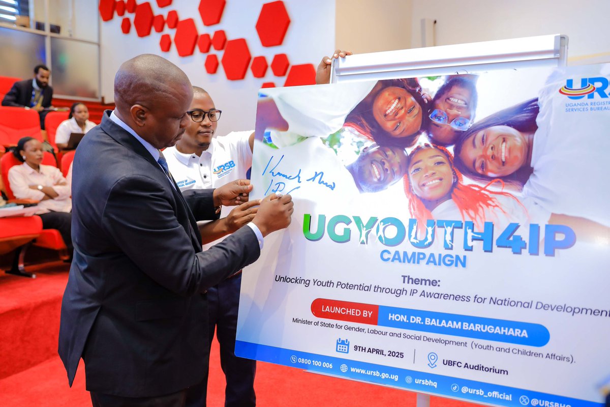 Kamanzii_'s tweet photo. Creativity without protection limits potential. 

This week, we launched the UG Youth for IP campaign by @URSBHQ to change that🚀.

From music to software, media &amp; blogs, Intellectual Property (IP) is how youth turn ideas into legacy.

It’s time! Let's create, protect and build! https://t.co/r9ogja14e5