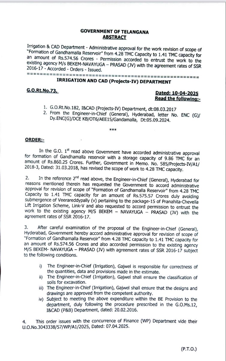 Teenmar Mallanna (@teenmarmallanna) on Twitter photo “Thank you wholeheartedly to Chief Minister <a href="/revanth_anumula/">Revanth Reddy</a> and Irrigation Minister <a href="/UttamINC/">Uttam Kumar Reddy</a> for fulfilling our request and issuing the GO for the construction of #Gandhamalla Reservoir. 🙏
Yours,
Teenmar Mallanna
MLC” “Thank you wholeheartedly to Chief Minister <a href="/revanth_anumula/">Revanth Reddy</a> and Irrigation Minister <a href="/UttamINC/">Uttam Kumar Reddy</a> for fulfilling our request and issuing the GO for the construction of #Gandhamalla Reservoir. 🙏
Yours,
Teenmar Mallanna
MLC”