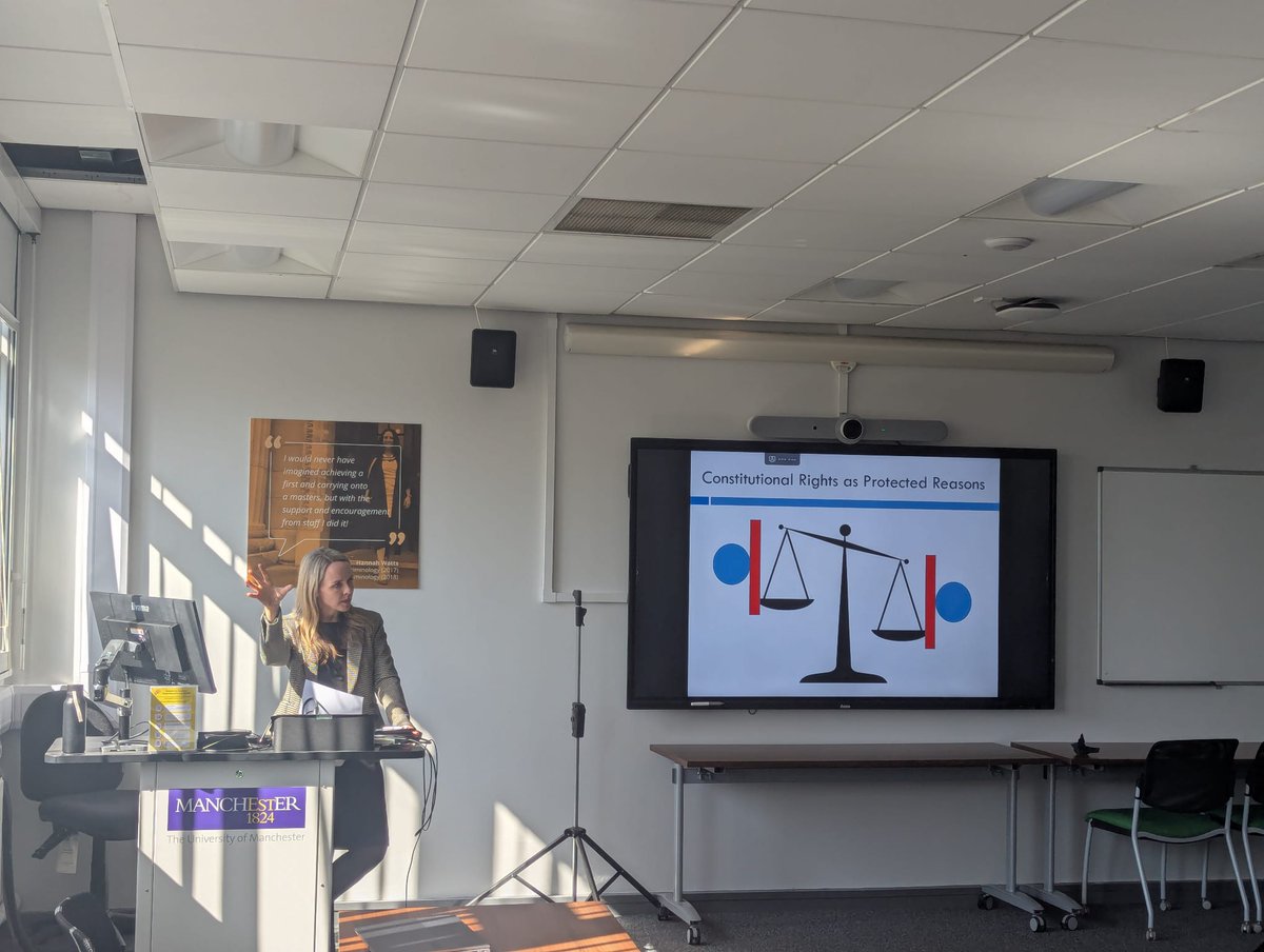 Thanks to Professor Stephanie Barclay (Georgetown) for her excellent presentation entitled "Reflections on the USA Constitution and the Role of the Judiciary" yesterday in the ManReg Public Law Seminar Series at the University of Manchester