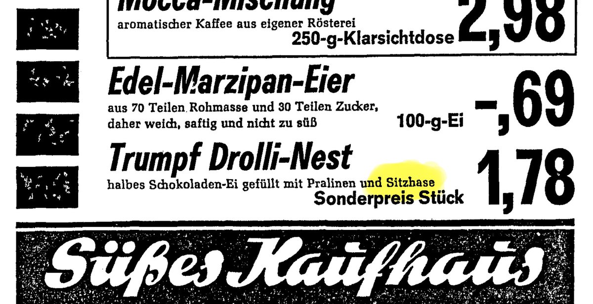 niggi's tweet photo. „Nordwest-Zeitung“, 28.03.1968 🐰🤯 #sitzhase https://t.co/or0xv9b9Da