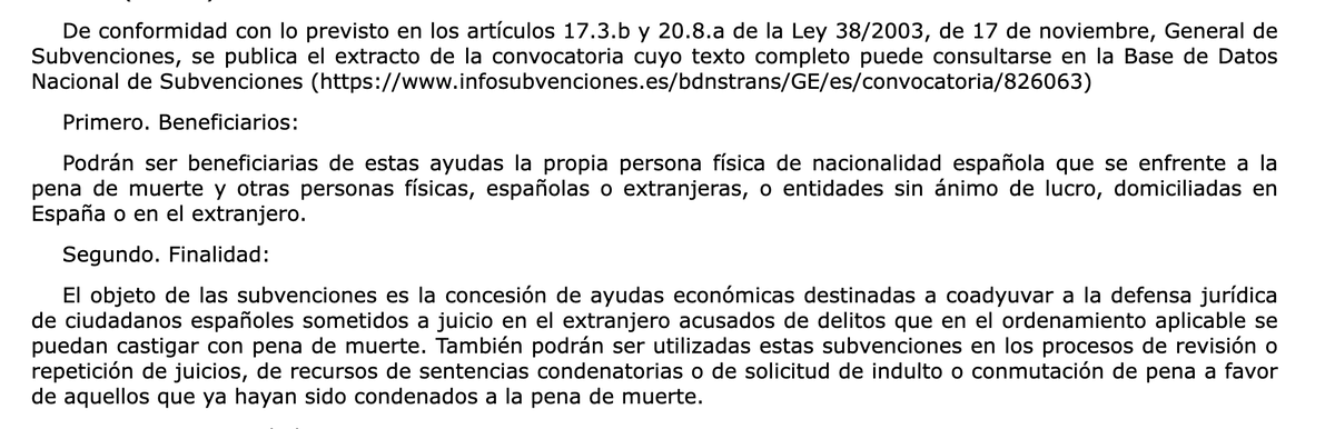blancabv_98's tweet photo. Estoy suscrita a distintas alertas de ayudas que salen publicadas en el BOE cada día. Hoy he visto esta y me ha dejado fría. Puedo entender las razones de su existencia, pero no quita que me haya dejado fría. https://t.co/iJ8ji8EO9P