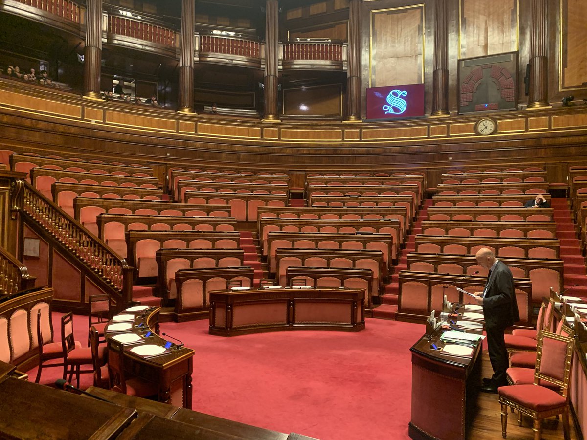 Giovedì mattina. Aula Senato. Interrogazione sulla violenza di genere, la tutela delle vittime, gli atti persecutori. La maggioranza.