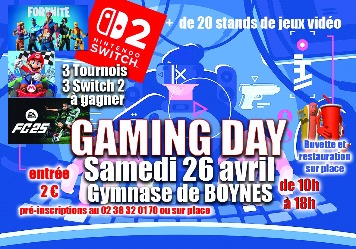 oregami45's tweet image. Le Samedi 26 avril 2025 nous serons au gymnase de Boynes (Gymnase Henry Faye, 21 Rue du Safran, 45300 Boynes) avec Jeux vidéo + Pithiviers pour animer / organiser le tournoi FC25 et le tournoi Fortnite. 

#fortnite #FC25 #gaming #JeuxVidéo