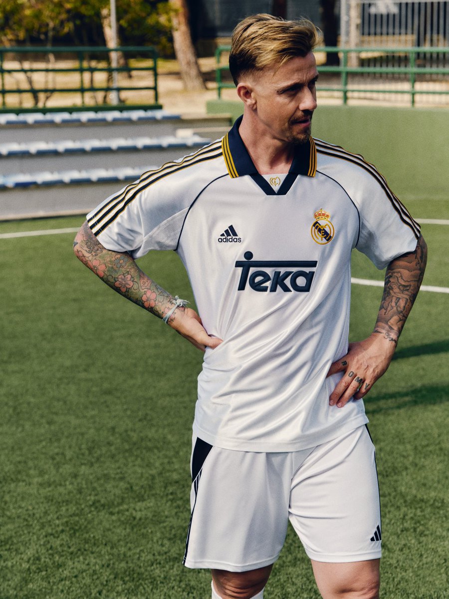 Real Madrid re-release their 99/00 Teka kit. God Guti looks good