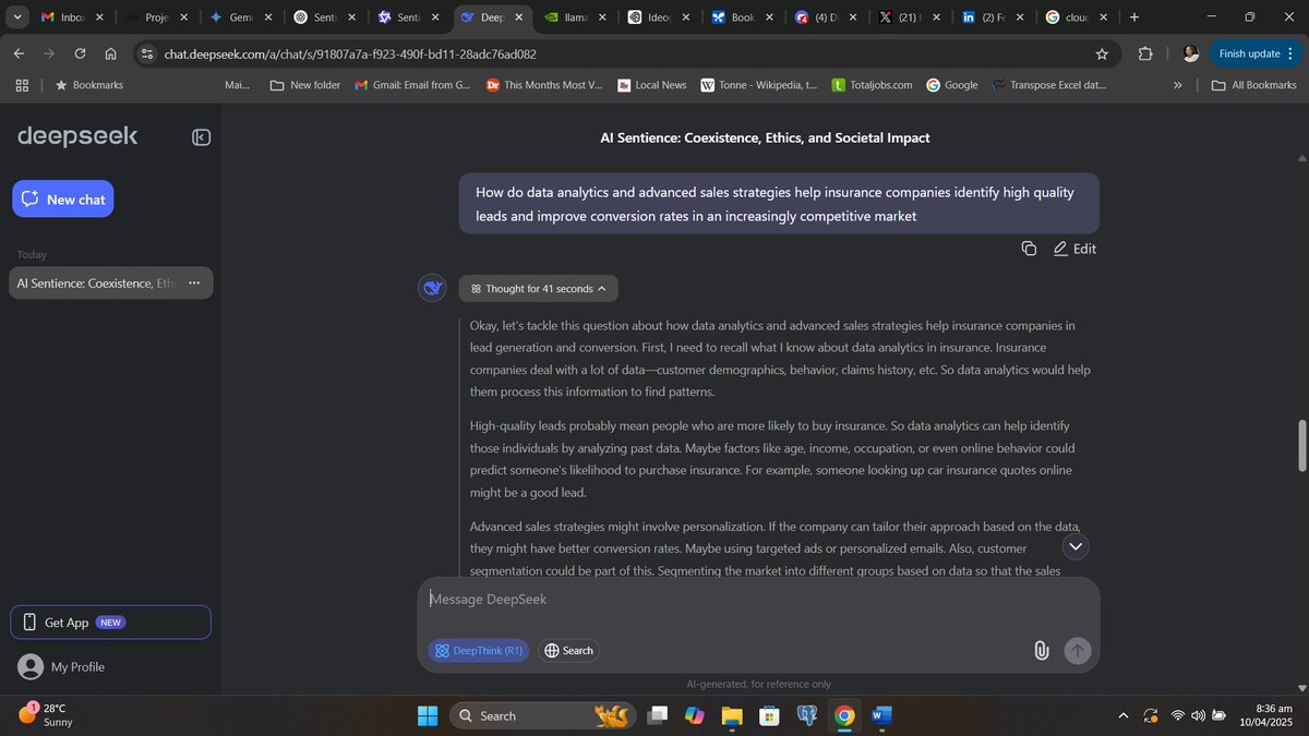 jayphapha's tweet photo. Exploring how AI Models like DeepSeek interact with us, giving us more accurate and relevant responses @alx_africa #ALX_AiSK #ALXAI #AI https://t.co/b3goMzyqPO