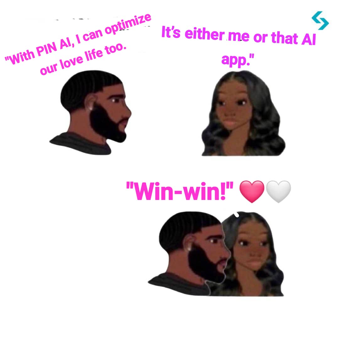 Emperor_jago's tweet photo. "When your girl gives you an ultimatum, but PIN AI already got relationship optimization in the bag. Love + Logic = Win-win!"
#PINAI #AIHumor #Web3Love #TechAndRelationships https://t.co/xnRNjRID00