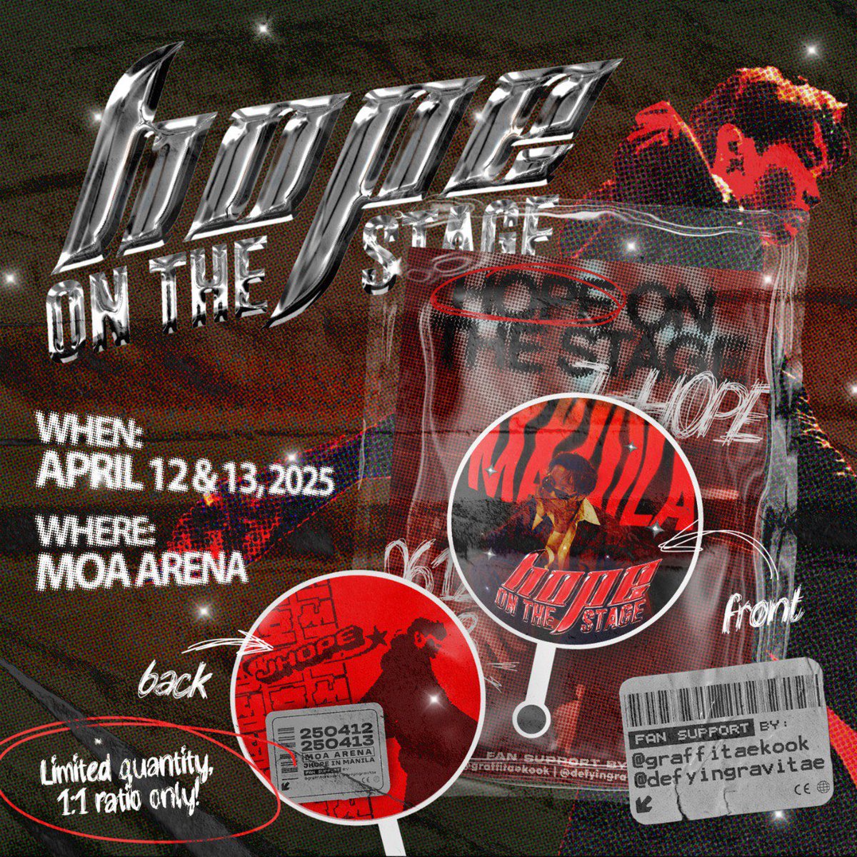 HOPE ON THE STREET in MANILA
mini uchiwa keychain freebie ❤️‍🔥🪭
— fs by: <a href="/graffitaekook/">𝕒𝕞𝕚𝓇𝒶𝒽⁷ 🩺; jungoo🐰;死♡ | SAW HOBI 💜</a> + <a href="/defyingravitae/">tinee⁷ ˚ ♡ ⋆˚7/7</a>

when: April 12-13, 2025
where: MOA Arena

𖦹 rt &amp; like
𖦹 limited qty, 1:1 ratio
𖦹 open for trade
𖦹 loc: TBA

see u all on d-day, ARMYs! ✮

 #HOPE_ON_THE_STAGE_TOUR_Manila