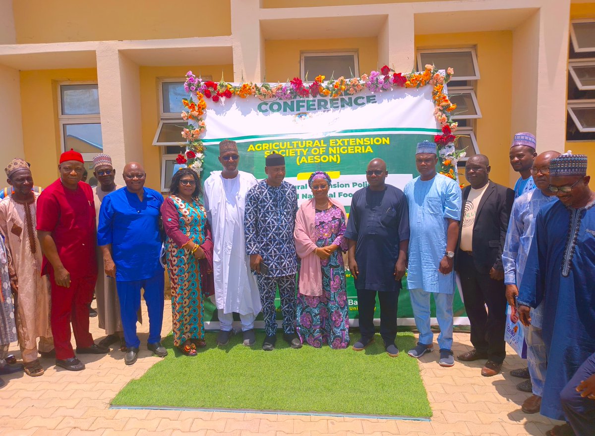 aesonng's tweet photo. 30th Annual Conference of the Agricultural Extension Society of Nigeria was held between 6th and 10th of April 2025 at Taraba State University, Jalingo.
The theme of the conference was Agricultural Extension Policy, Practices and National Food Security. https://t.co/L1leIkLs0u