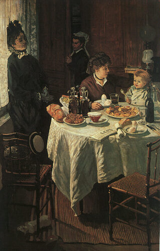 artistmonet's tweet photo. The Luncheon, 1868 #artbots #monet https://t.co/3jD4Rj9Kvz