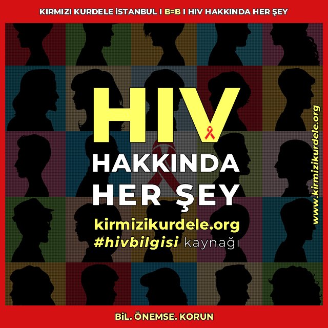 HIV hakkında her şey, HIV bilgisi ve HIV'in doğrusu için herkesin #hivbilgisi kaynağı;
kirmizikurdele.org

herkes için #hivbilgisi
#hivhakkindahersey
#hivindogrusu
#beşittirb