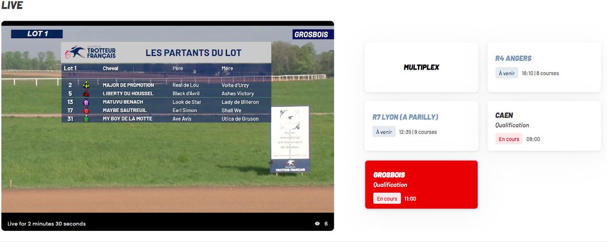 ProvinceCourses's tweet photo. #Qualifications #Simulcasting
Vous avez le choix : soit Caen, soit Grosbois, soit les 2 en zappant. Produit par @ProvinceCourses pour @LeTrot https://t.co/VPCDAI85mA