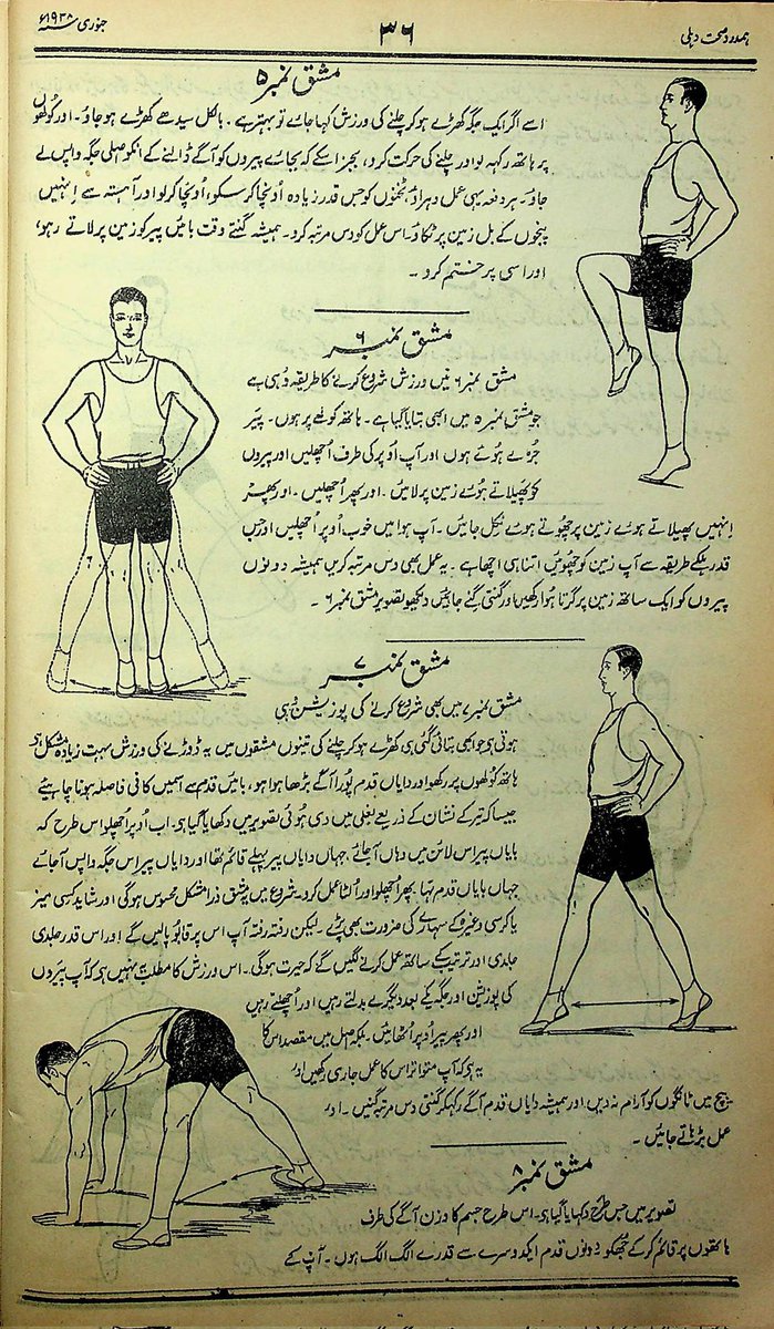 The famous Hamdard Dawakhana of Delhi also had an illustrated Urdu-English monthly 'Hamdard-e Sehat'. It had info. about diseases, remedies, Hamdard's medicinal products, exercises etc. They published interesting photos &amp; illustrations. 
Here are some pages from the year 1938: