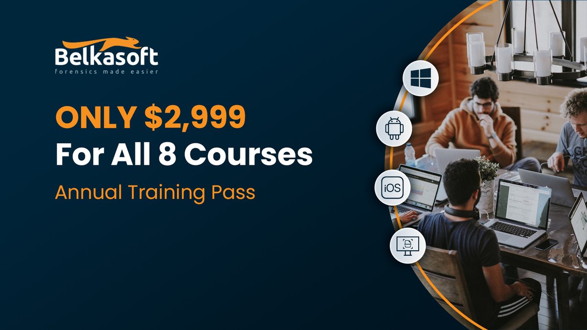 Belkasoft's tweet image. Get one-year access to all 8 #Belkasoft courses for $2,999—instead of $7,992.
Full access includes:
· 8 expert-led courses in #DFIR
· Certificates and CPE credits
· Practical tasks with real-world cases
· 12 months of unlimited access
View all courses: eu1.hubs.ly/H0jb6Rb0