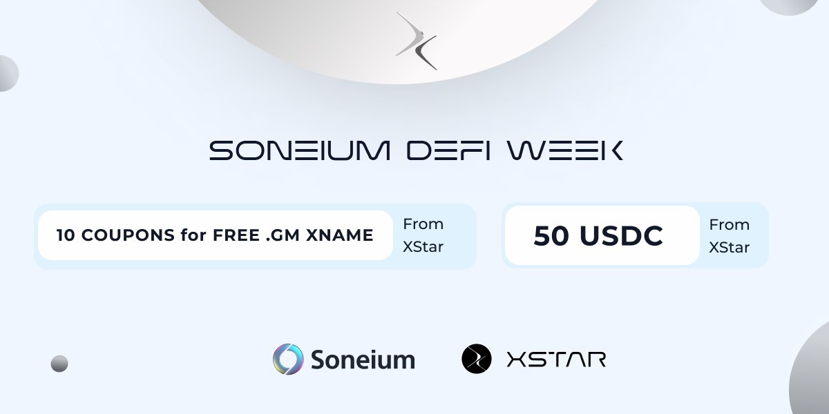 XSTAR (@xstar_id) on Twitter photo #XReward just turned 1 month old ๐
We're rolling out an updated XRewards Score Algorithm, and engagement rate matters.
New quest xname.app/xreward/xstar/โฆ for <a href="/soneium/">Soneium ๐ฟ</a>'s DEFI WEEK!
๐ $50 USDC Pool
๐ซ 10 free .gm XNAME Coupons #XReward just turned 1 month old ๐
We're rolling out an updated XRewards Score Algorithm, and engagement rate matters.
New quest xname.app/xreward/xstar/โฆ for <a href="/soneium/">Soneium ๐ฟ</a>'s DEFI WEEK!
๐ $50 USDC Pool
๐ซ 10 free .gm XNAME Coupons
