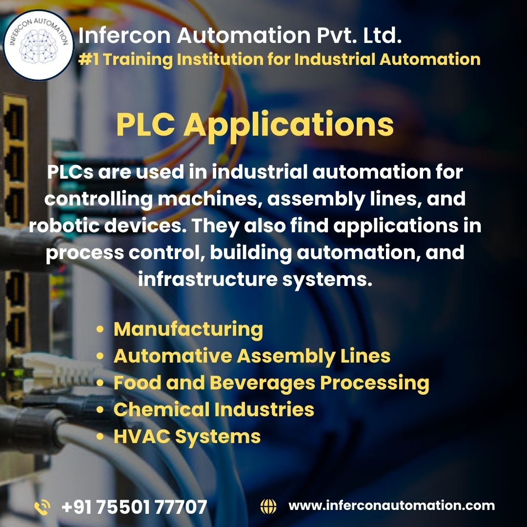 InferconA's tweet image. PLC applications drive industrial automation, from simple machines to complex systems. At Infercon Automation Pvt Ltd, we train you to design and deploy PLC solutions across various industries. ⚙️🤖
#PLCApplications #InferconAutomation #SmartControl #AutomationEducation