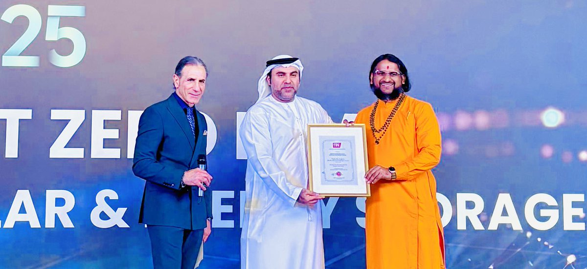 Sadgurudev_Goa's tweet photo. Received the ‘FIN Global Spiritual Leadership Award Recipient 2025’ from the Foreign Investment Network at Dubai - UAE🇦🇪. This global honor serves as a beacon of the transformative power of spirituality, guiding and elevating humanity beyond all boundaries. Let’s continue this sacred journey with renewed commitment to spiritual awakening and global harmony.

@Dr_BuAbdullah 
#FINAward2025 #SpiritualLeadership #GlobalHarmony #PeaceAndUnity #ForeignInvestmentNetwork #SadgurudevGoa #DubaiUAE