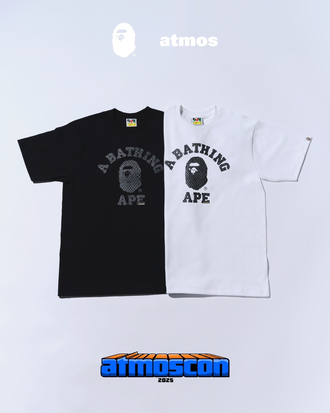 BAPE x atmos のクラシックデザインのCOLLEGE TEE BAPE x atmos のクラシックデザインのCOLLEGE TEE