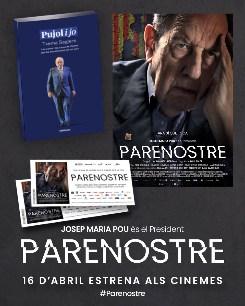 🎉 SORTEIG EN MARXA!

Guanya un dels 3 lots amb...

📘 El llibre "Pujol i jo", de @Saldonar
🎬 1 entrada doble per veure #PareNostre

Només has de fer RT i seguir @Filmax i <a href="/llenguacat/">Plataforma per la Llengua #ResistènciaQuotidiana</a>. 🤳🏼

Tens temps fins al 21 d’abril: no deixis passar l’oportunitat! 🎥