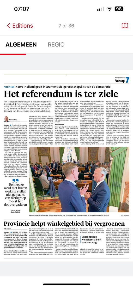 DessingJohan's tweet image. Afgelopen maandag is het provinciaal referendum in Noord-Holland ten grave gedragen. Dit is een zwarte dag voor de democratie. #fvdnh en #fvd zullen er alles aan doen om de burgers van NH dit democratisch instrument weer terug te geven.