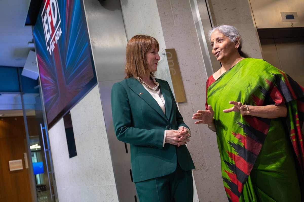 UK in India🇬🇧🇮🇳 (@ukinindia) on Twitter photo The UK and India are growing together 🇬🇧🤝🇮🇳
Chancellor <a href="/RachelReevesMP/">Rachel Reeves</a> and Minister <a href="/nsitharaman/">Nirmala Sitharaman</a> have announced £400m of trade and investment wins at the 13th UK-India Economic and Financial Dialogue in London. The UK and India are growing together 🇬🇧🤝🇮🇳
Chancellor <a href="/RachelReevesMP/">Rachel Reeves</a> and Minister <a href="/nsitharaman/">Nirmala Sitharaman</a> have announced £400m of trade and investment wins at the 13th UK-India Economic and Financial Dialogue in London.
