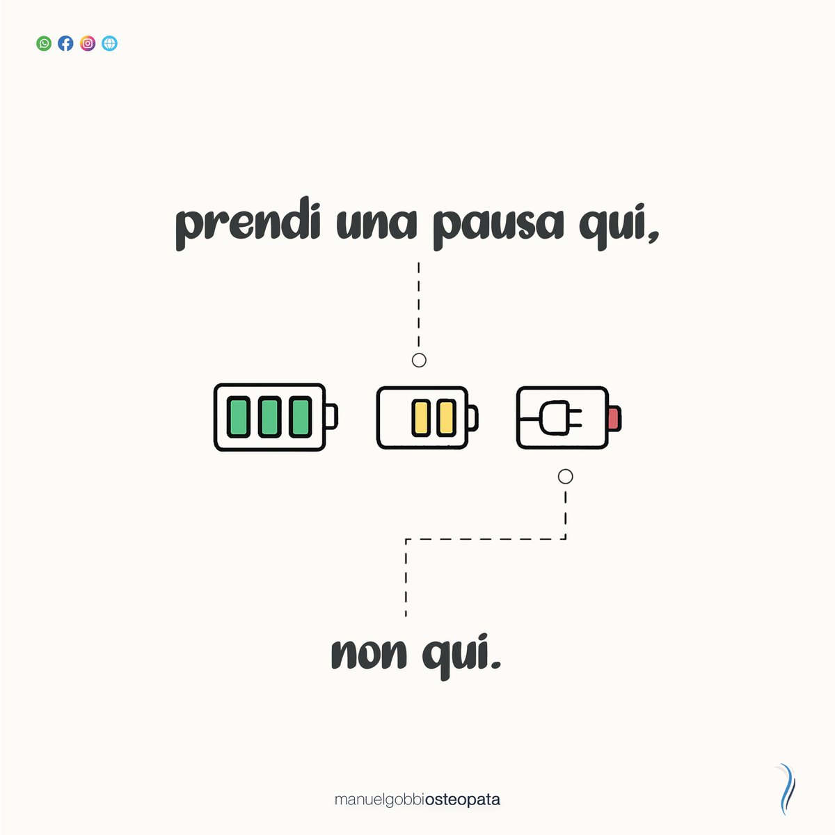 ManuelGobb1's tweet photo. Ricaricati prima di esaurirti. Il tuo corpo ti ringrazierà.
#stress #bornout https://t.co/GQz6MxFMxh