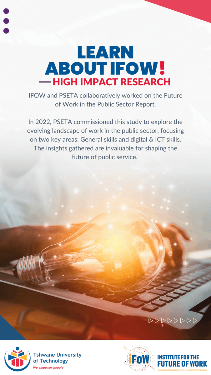 IFOW_SA's tweet photo. Learn About IFOW: High Impact Research

Stay up-to-date through our website:
 IFOW: https://t.co/vlzJ5EWMgl
 and social media platforms:
 LinkedIn: https://t.co/GlF8ryqqty
 Facebook: https://t.co/JslSkDCXFn
 Twitter: https://t.co/dfKMZ4P6rj

#IFOW_SA #PSETA #PublicSector https://t.co/Pdn70mA0f7