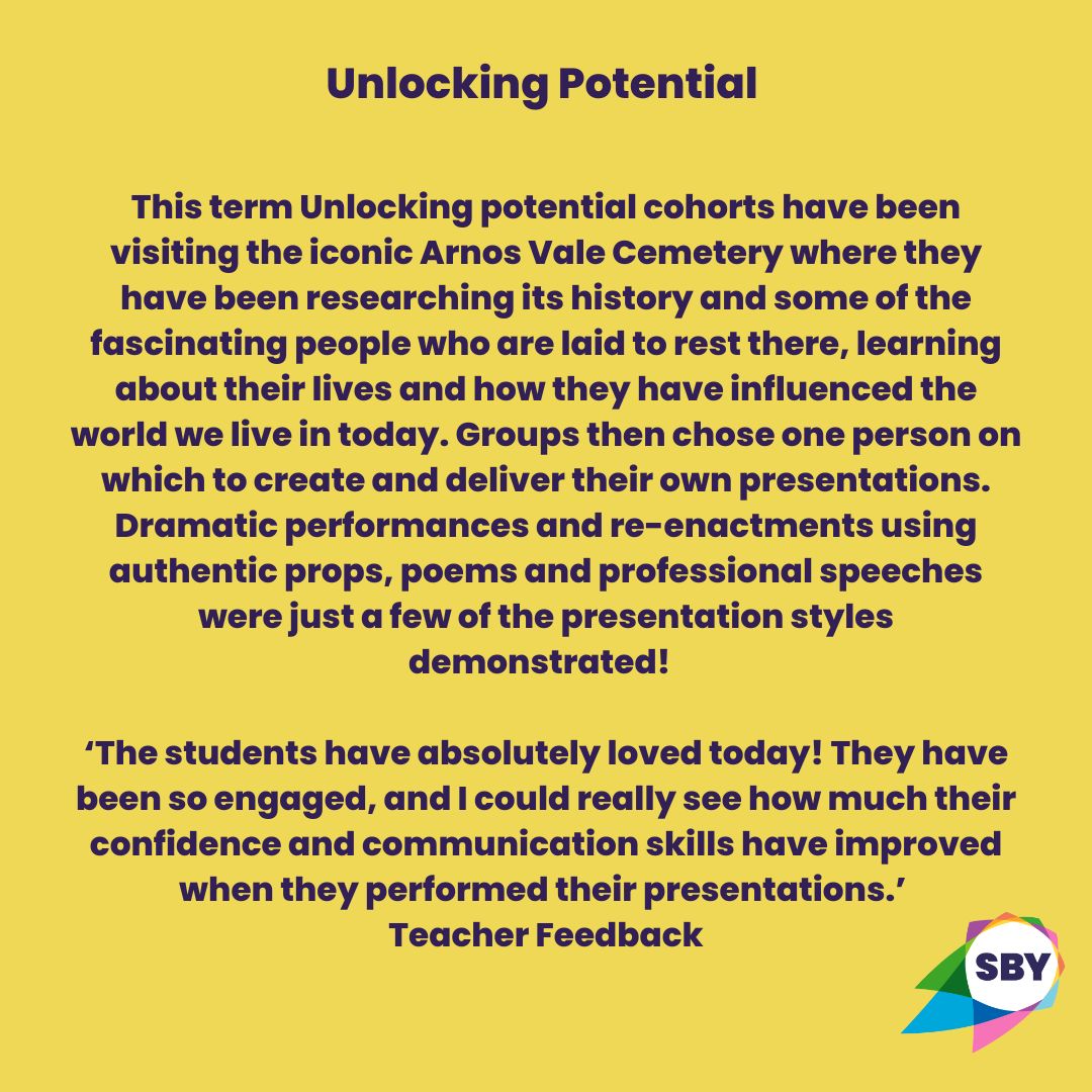 SBYcharity's tweet photo. This term we have been running some exciting activities for our young people. We have had some lovely feedback and updates from our programmes and it is lovely to share ahead of the new term. We cannot wait to get started! 🌟 https://t.co/GdPvDlhTcW