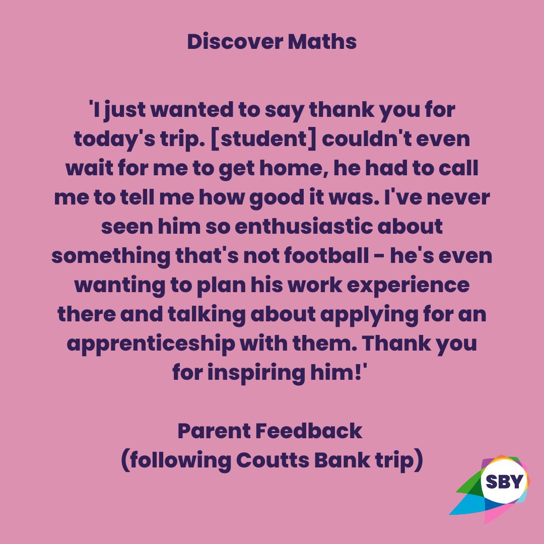 SBYcharity's tweet photo. This term we have been running some exciting activities for our young people. We have had some lovely feedback and updates from our programmes and it is lovely to share ahead of the new term. We cannot wait to get started! 🌟 https://t.co/GdPvDlhTcW