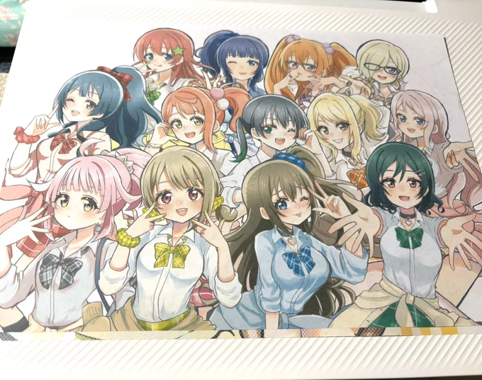 集合絵もA4で印刷してみた物質として手元にあると愛おしすぎる 