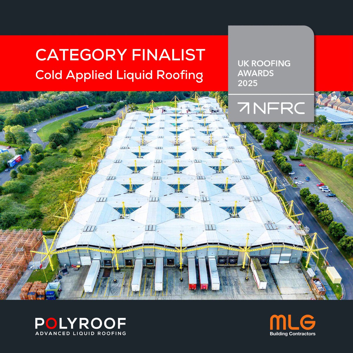We are excited to announce that Polyroof and MLG UK Ltd have been shortlisted for yet another prestigious industry accolade, this time for the NFRC UK Roofing Awards 2025.

Find out more here: polyroof.co.uk/news/polyroof-… 

#nfrcawards2025 #roofingcontractors #liquidwaterproofing