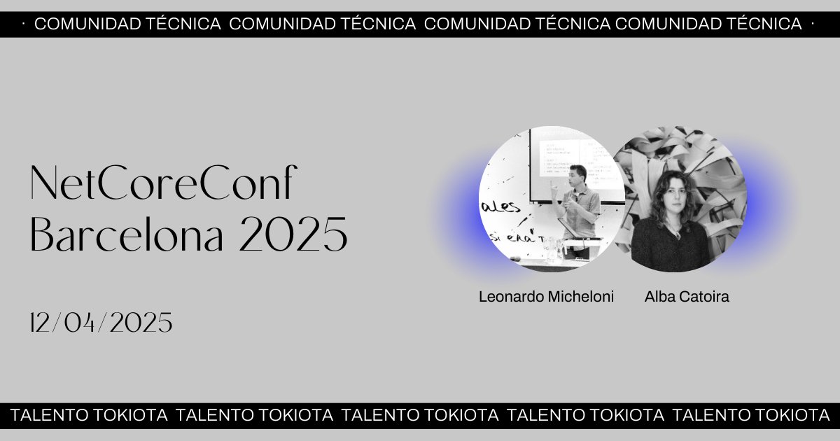 ¡Cada vez estamos más cerca de <a href="/netcoreconf/">netcoreconf</a> !
Marca el 12 de abril en tu calendario y no te pierdas a nuestr_s tokiotas, Leonardo Micheloni y Alba Catoira, con su charla "Iniciándote en DevOps: Un proyecto para principiantes". 🤖

👉🏼 Consigue tus entradas: eventbrite.co.uk/e/entradas-net…