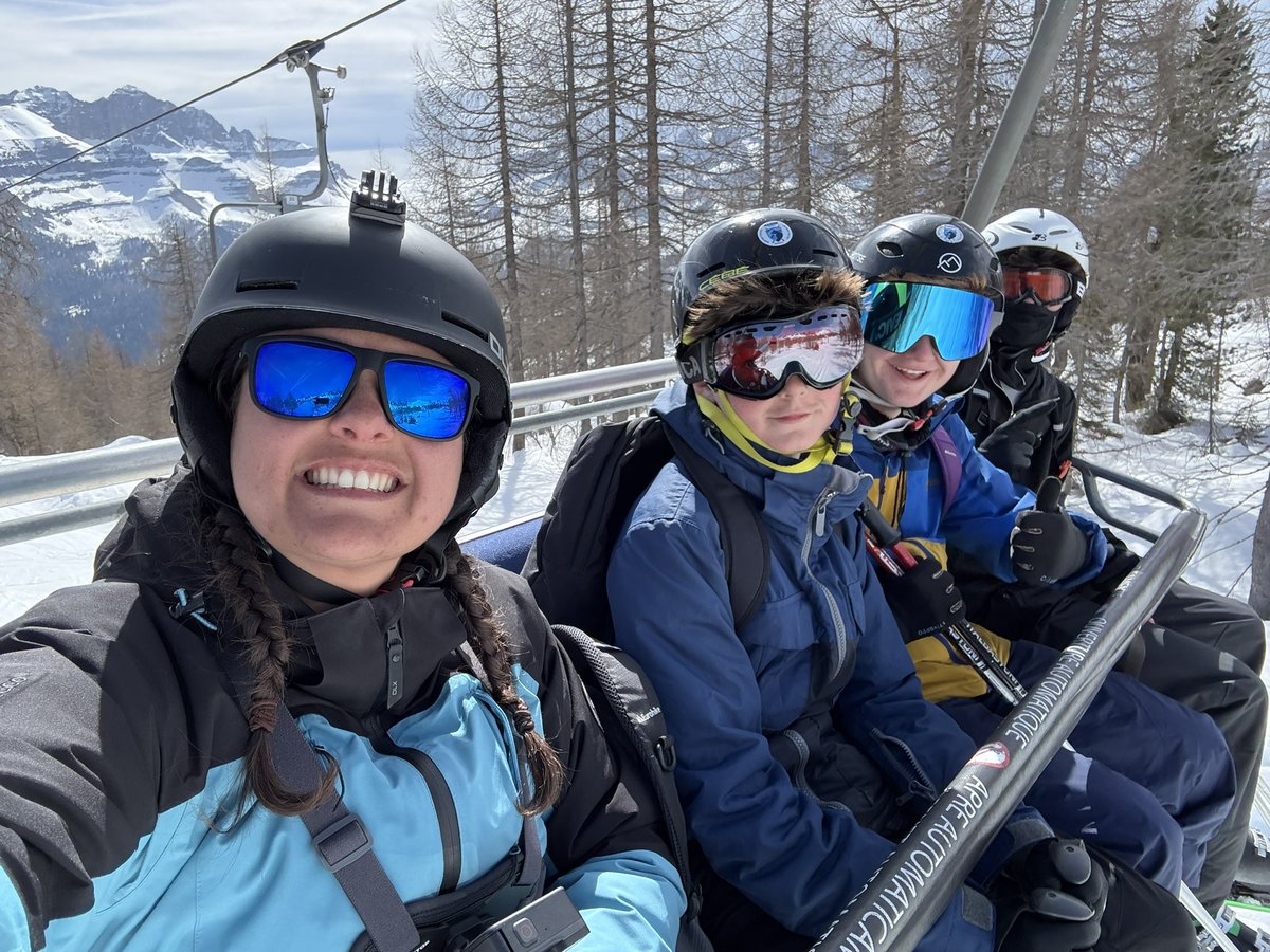 Ski lift smiles!